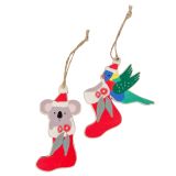 Oz Animals with Stocking Hanging Decorat