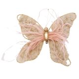 Elegant Butterfly Clip Decoration Blush 