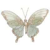 Elegant Glitter Butterfly Clip Sage & Go