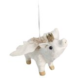 Sale Glitter Beaded Velvet Flying Pig Ha