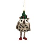 Sale Felt Owl Hanging Decoration Grey 15