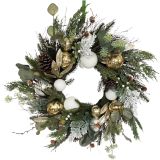 Eucalypt Wreath Gold 66cm 
