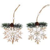 Snowflakes with Foliage Hanging Decorati