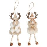 Cute Reindeer with Scarf Hanging Decorat