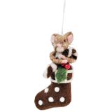 Mouse Feast Mouse in Stocking Hanging De