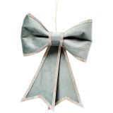 Large Bow Hanging Decoration Sage 21cm 