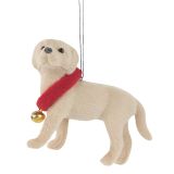 Dog with Bell Hanging Decoration Golden 
