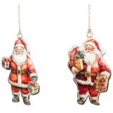 Santas Holding Presents Hanging Decorati