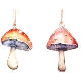 Toadstools Hanging Decoration Red 11cm (