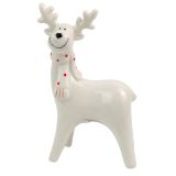 Cute Reindeer Decoration White 16cm 