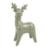 Cute Reindeer Decoration Sage 16cm 