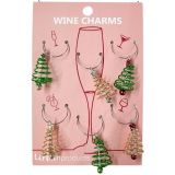 Spiral Tree Wine Charms White, Red, Gree