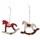 Rocking Horses Fabric Hanging Decoration