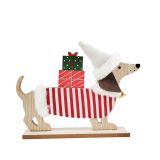 Sausage Dog with Presents Standing Decor
