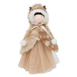 Fawn Girl Standing Decoration Bisque & W