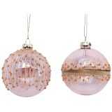 Elegant Gold Spots & Stripes Bauble Hang