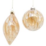 Speckle Glass Teardrop & Bauble Hanging 