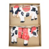 Jersey Cow Hanging Decorations Red & whi