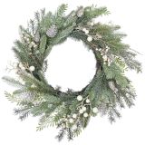 Berry Wreath White 55cm 