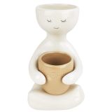 Person holding a pot Planter Beige Med 2