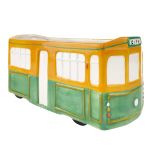Tram Planter Green  Yellow H13x29cm 