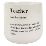 Teacher Planter White Sm 11cm 