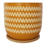 Sale Onyx Planter with Saucer Mustard Sa