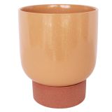 Sale Prim Tall Planter with Saucer Peach