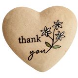 Thank You Boxed Heart Stone Sand 9x7cm 