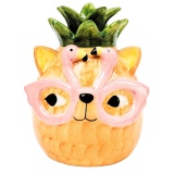 Tropicana Cat Pineapple Vase Orange 1