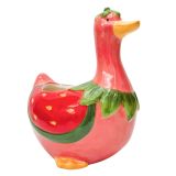 Strawberry Duck Planter Pink & Red 20cm 