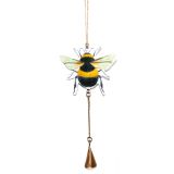 Bee with Bell Hanging Charm Black and Ye