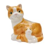 Hugging Cats Planter Ginger & White 11cm