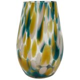 Tommy Speckle Glass Vase Blue  Beige Lg