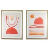 sale Demi Abstract Wall Art Pink Red 6