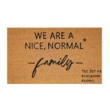 Nice Normal Family Doormat Black 45x75cm