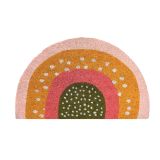 Woodstock Doormat Pink  Mustard 45x75cm