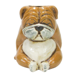 Bulldog Planter Brown 17cm 