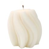 Swirl Vanilla Candle Cream 10cm 