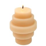 Stacked Vanilla Candle Honey 6.5cm 
