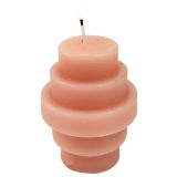 Stacked Vanilla Candle Rose 6.5cm 