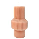 Ripple Abstract Vanilla Candle Rose 15cm