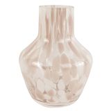 Jaslyn Speckle Glass Vase White & Lilac 