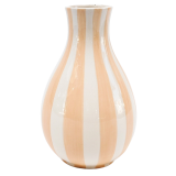 Stripe Vase Peach 18cm 