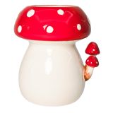 Toadstool with Toadstools Planter White 