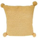 Pom Poms Boucle Cushion Yellow 40cm 