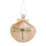 Dragonfly Shell Hanging Ornament Pink 19