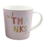 Sale Funky Quote Thanks Mug Pink Colourf