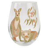 Sale FB Roo Wombat Wine Glass Grey Green