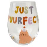 Perfect Pets Just Puurfect Cat Wine Glas